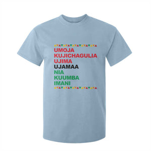 7 Principles Of Kwanzaa T Shirt For Kid African American Holiday Gift TS12 Light Blue Print Your Wear