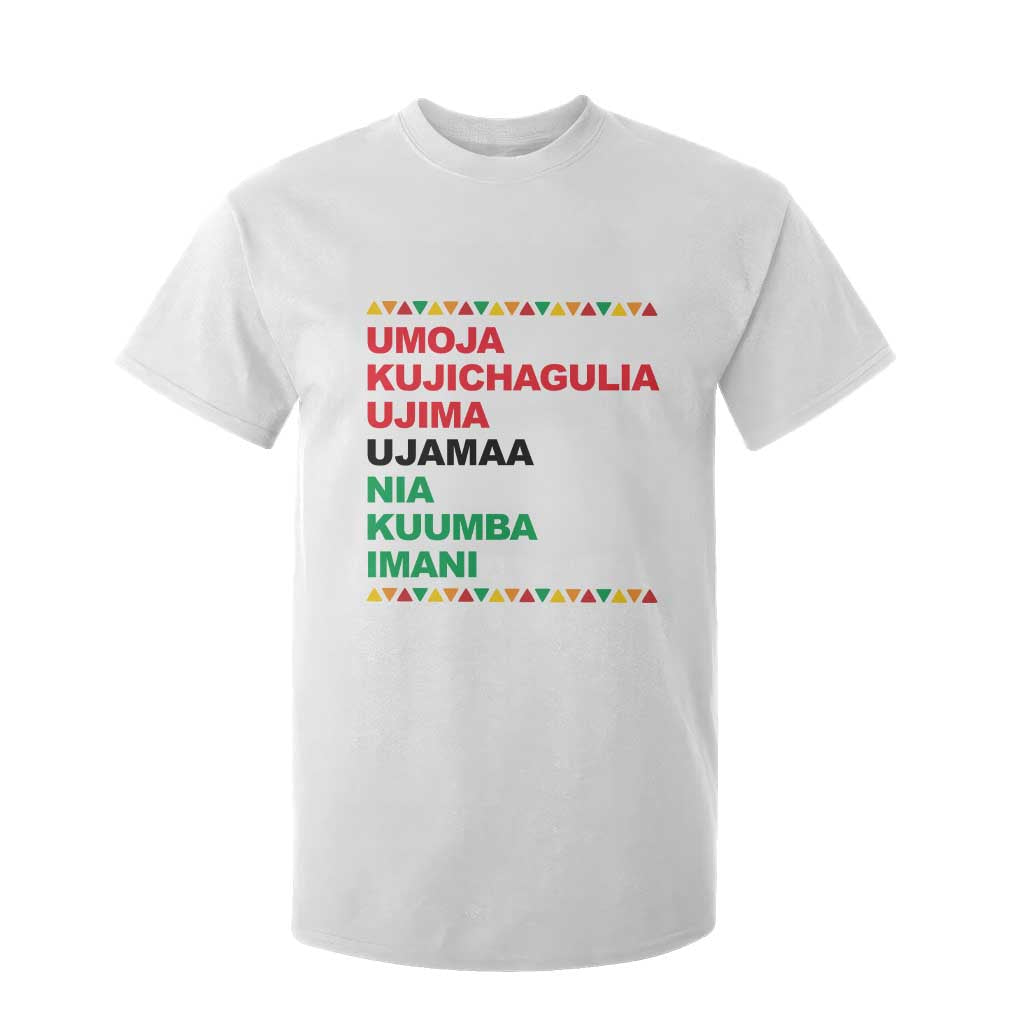 7 Principles Of Kwanzaa T Shirt For Kid African American Holiday Gift TS12 White Print Your Wear
