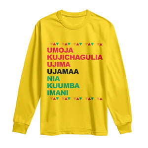 7 Principles Of Kwanzaa Long Sleeve Shirt African American Holiday Gift TS12 Daisy Print Your Wear