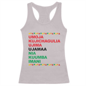 7 Principles Of Kwanzaa Racerback Tank Top African American Holiday Gift TS12 Ice Gray Print Your Wear