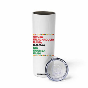 7 Principles Of Kwanzaa Skinny Tumbler African American Holiday Gift TS12 Print Your Wear