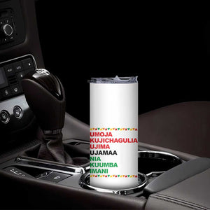 7 Principles Of Kwanzaa Skinny Tumbler African American Holiday Gift TS12 Print Your Wear