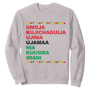 7 Principles Of Kwanzaa Sweatshirt African American Holiday Gift TS12 Ice Gray Print Your Wear