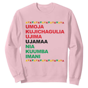 7 Principles Of Kwanzaa Sweatshirt African American Holiday Gift TS12 Light Pink Print Your Wear