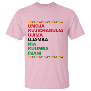 7 Principles Of Kwanzaa T Shirt African American Holiday Gift TS12 Light Pink Print Your Wear