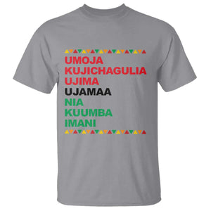 7 Principles Of Kwanzaa T Shirt African American Holiday Gift TS12 Sport Gray Print Your Wear