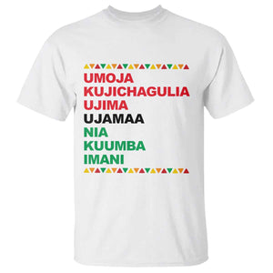 7 Principles Of Kwanzaa T Shirt African American Holiday Gift TS12 White Print Your Wear
