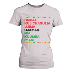 7 Principles Of Kwanzaa T Shirt For Women African American Holiday Gift TS12 Ice Gray Print Your Wear