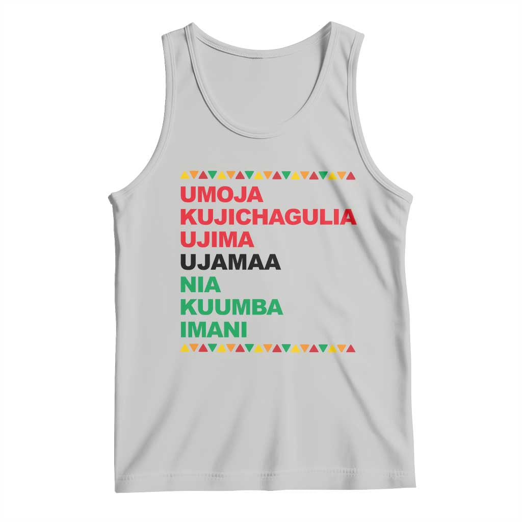 7 Principles Of Kwanzaa Tank Top African American Holiday Gift TS12 Ash Print Your Wear