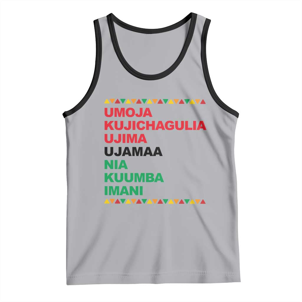 7 Principles Of Kwanzaa Tank Top African American Holiday Gift TS12 Athletic Heather Black Print Your Wear