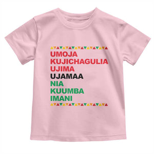 7 Principles Of Kwanzaa Toddler T Shirt African American Holiday Gift TS12 Light Pink Print Your Wear