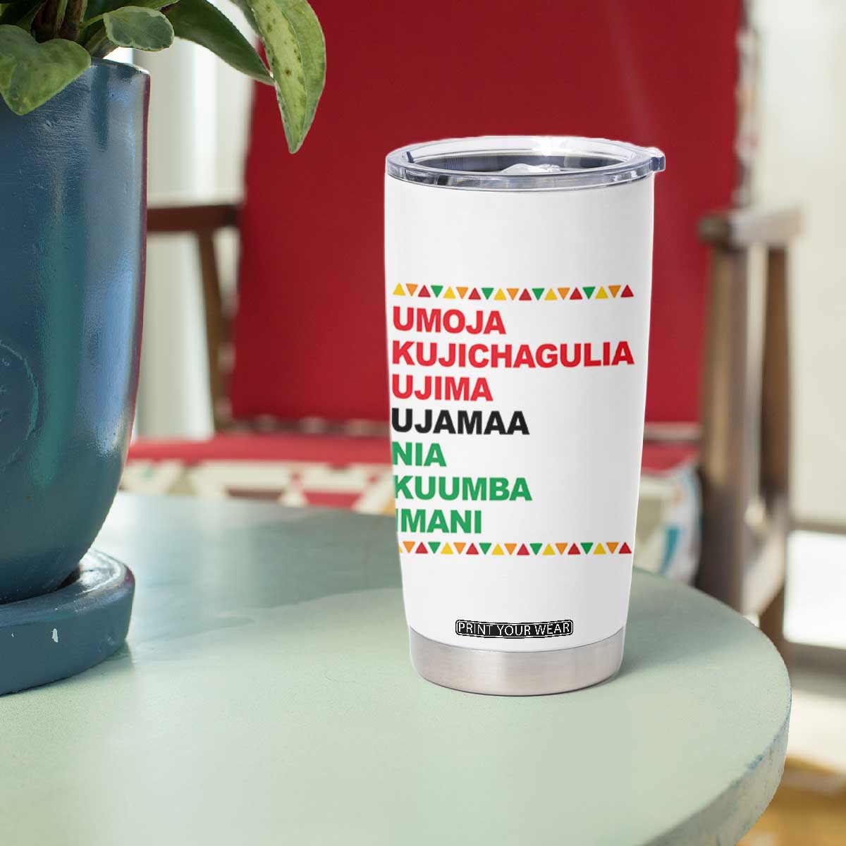 7 Principles Of Kwanzaa Tumbler Cup African American Holiday Gift TS12 Print Your Wear