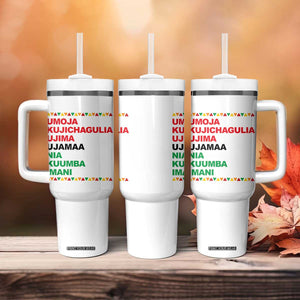7 Principles Of Kwanzaa Tumbler With Handle African American Holiday Gift TS12 Print Your Wear