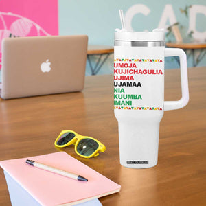 7 Principles Of Kwanzaa Tumbler With Handle African American Holiday Gift TS12 Print Your Wear