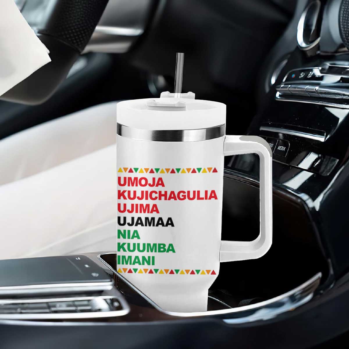 7 Principles Of Kwanzaa Tumbler With Handle African American Holiday Gift TS12 Print Your Wear
