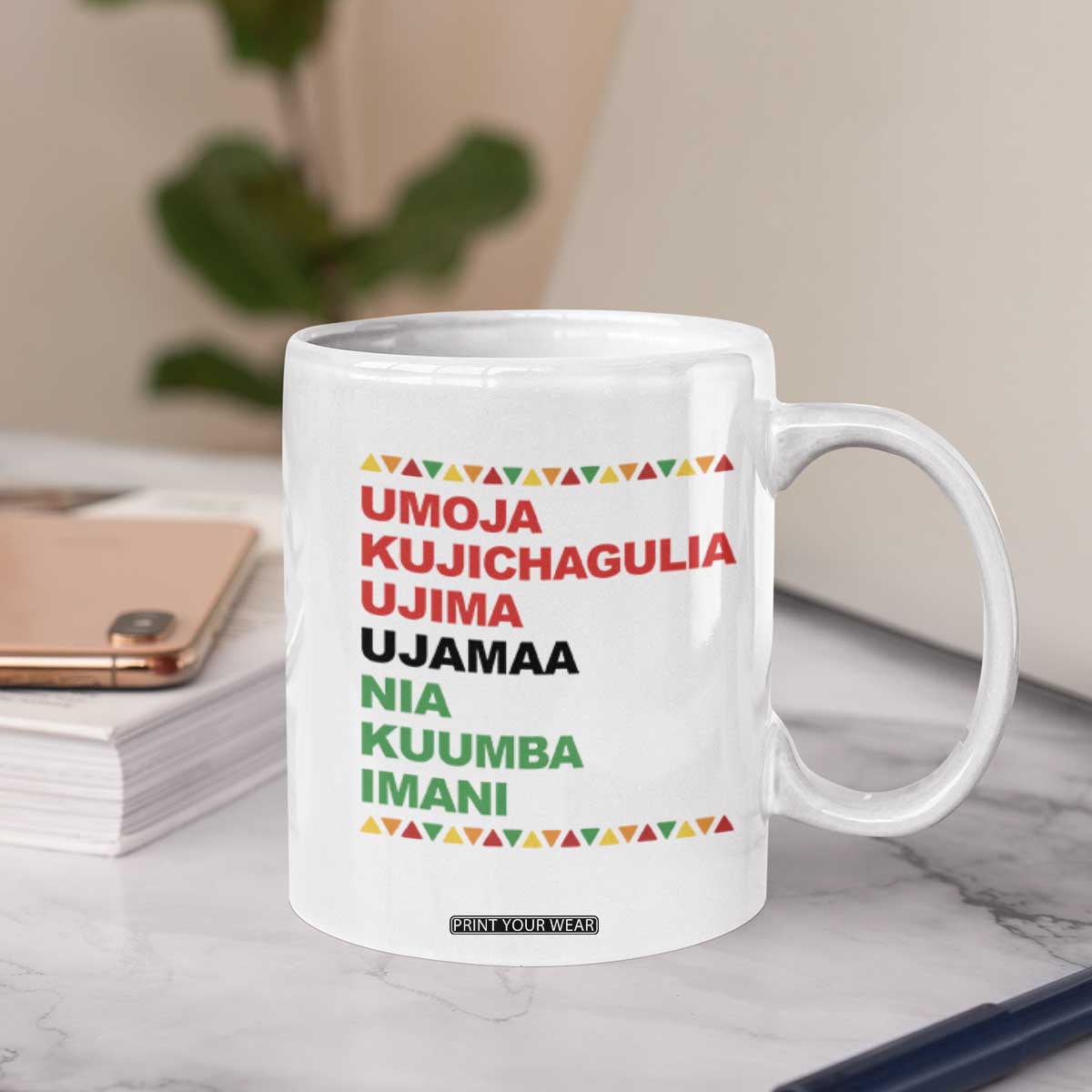 7 Principles Of Kwanzaa Coffee Mug African American Holiday Gift TS12 Print Your Wear