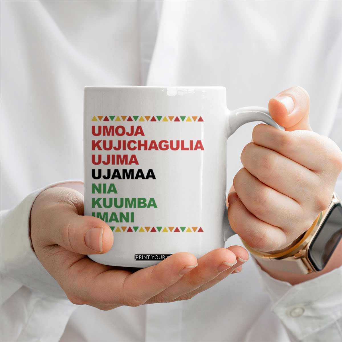 7 Principles Of Kwanzaa Coffee Mug African American Holiday Gift TS12 Print Your Wear