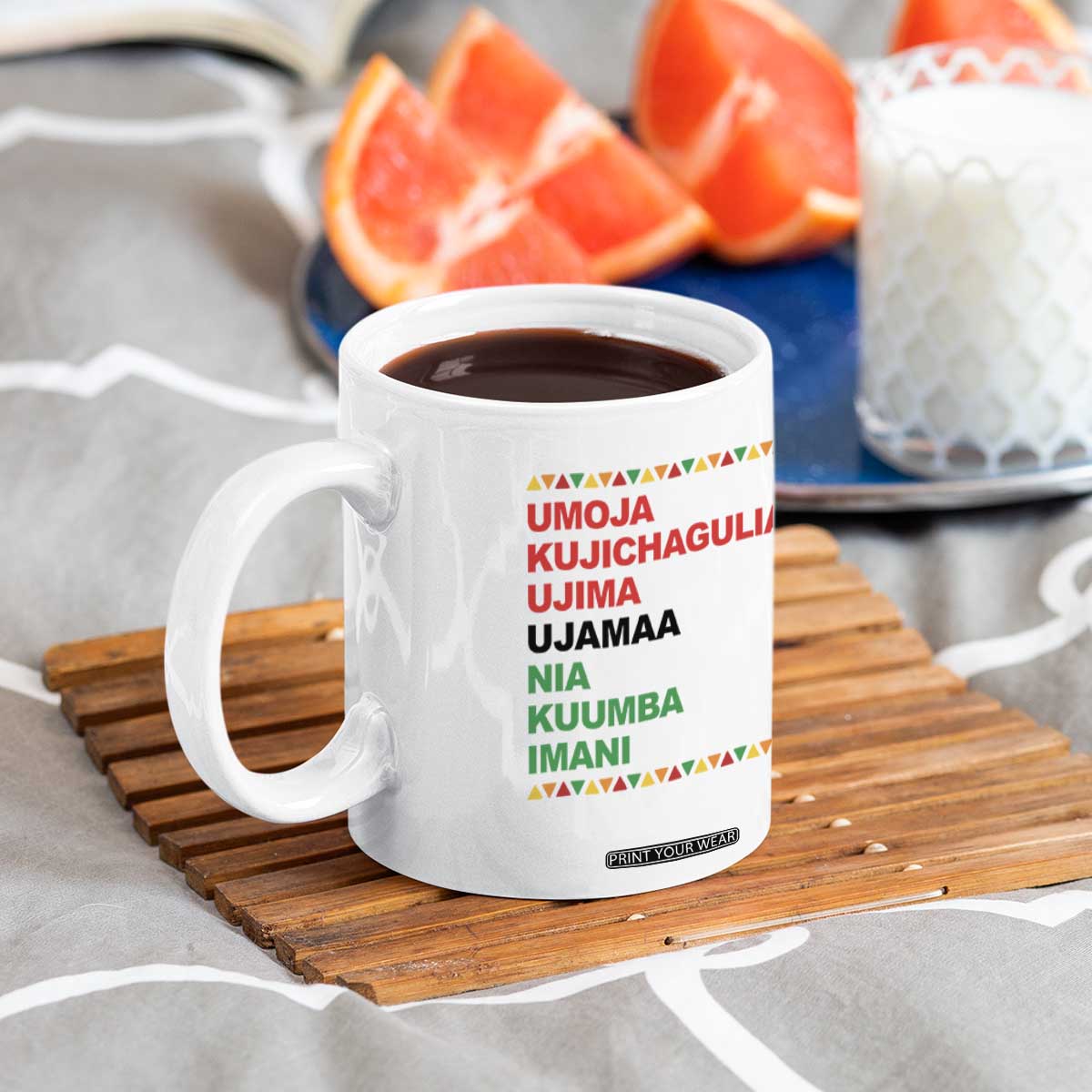 7 Principles Of Kwanzaa Coffee Mug African American Holiday Gift TS12 Print Your Wear