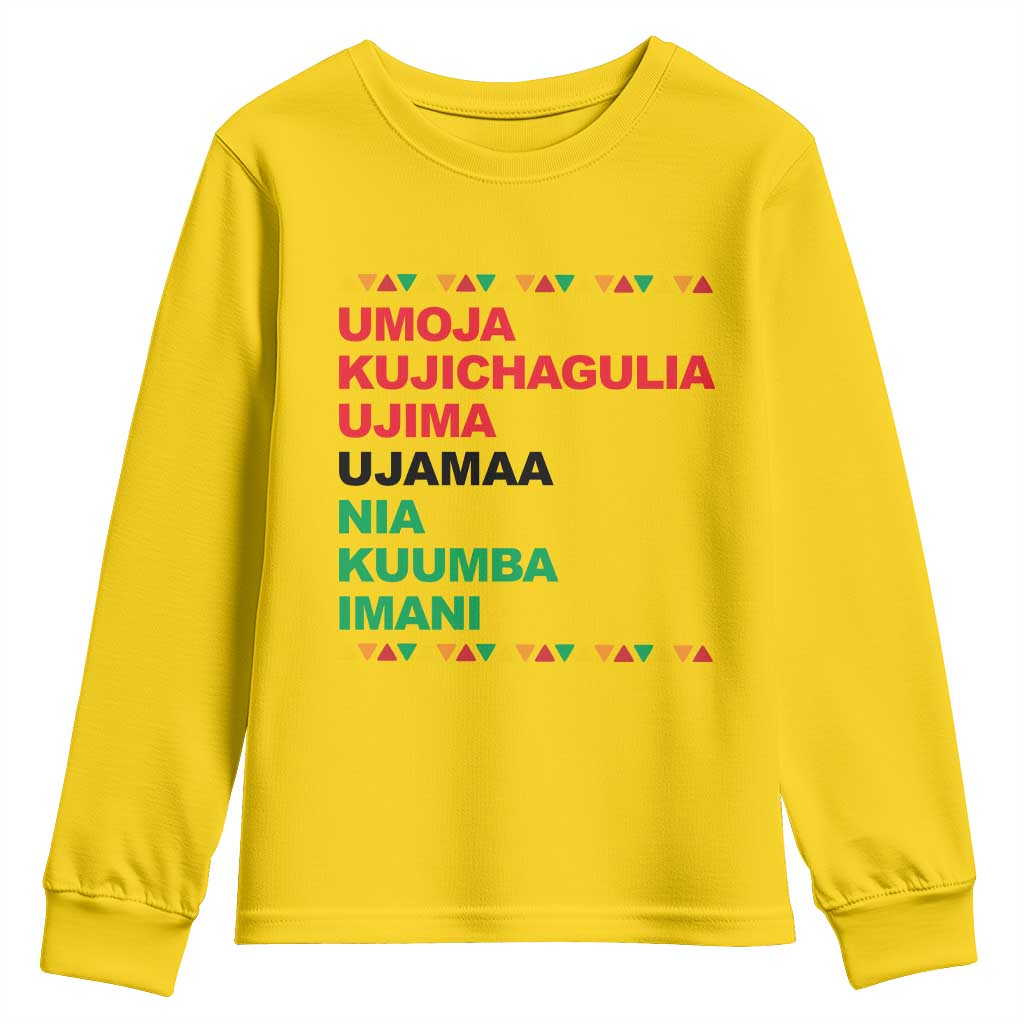 7 Principles Of Kwanzaa Youth Sweatshirt African American Holiday Gift TS12 Daisy Print Your Wear