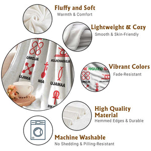 Nguzo Saba Seven Principles Of Kwanzaa Celebration Gift Throw Blanket TS12 Print Your Wear