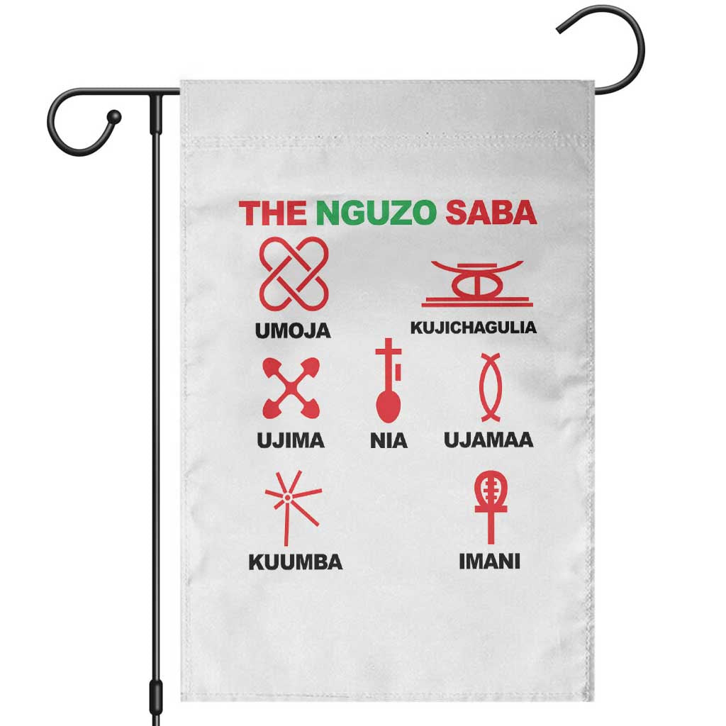 Nguzo Saba Seven Principles Of Kwanzaa Celebration Gift Garden Flag TS12 White Print Your Wear