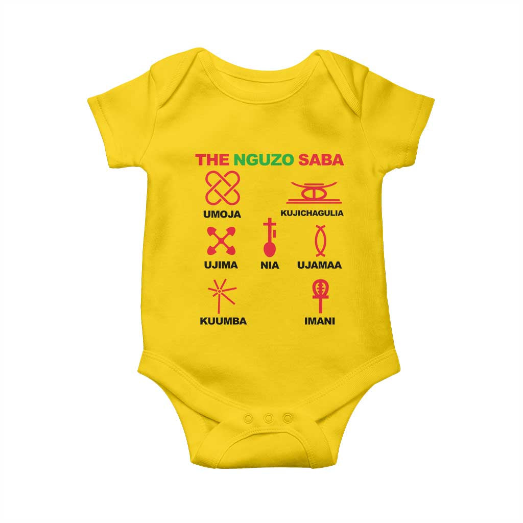 Nguzo Saba Seven Principles Of Kwanzaa Celebration Gift Baby Onesie TS12 Daisy Print Your Wear