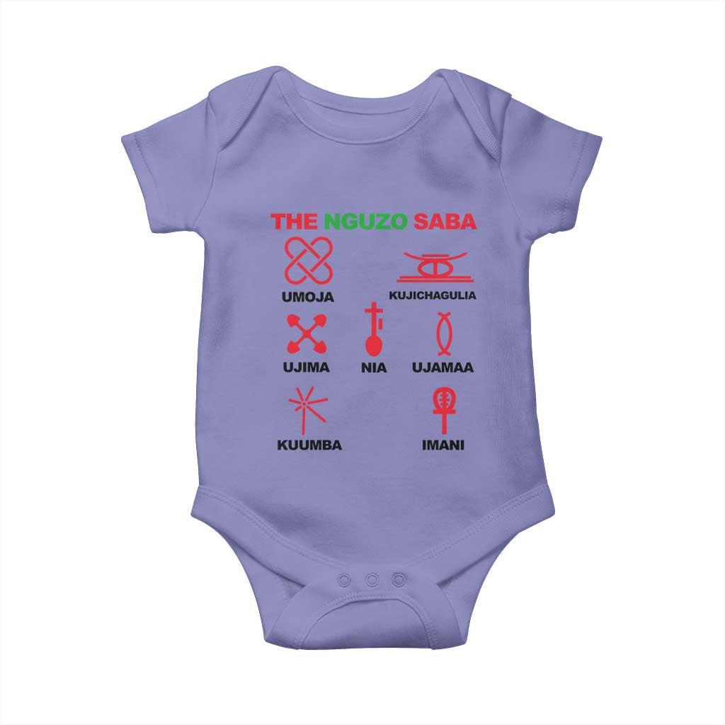 Nguzo Saba Seven Principles Of Kwanzaa Celebration Gift Baby Onesie TS12 Violet Print Your Wear
