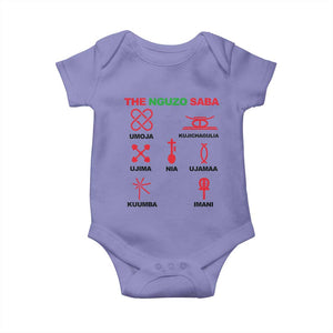 Nguzo Saba Seven Principles Of Kwanzaa Celebration Gift Baby Onesie TS12 Violet Print Your Wear