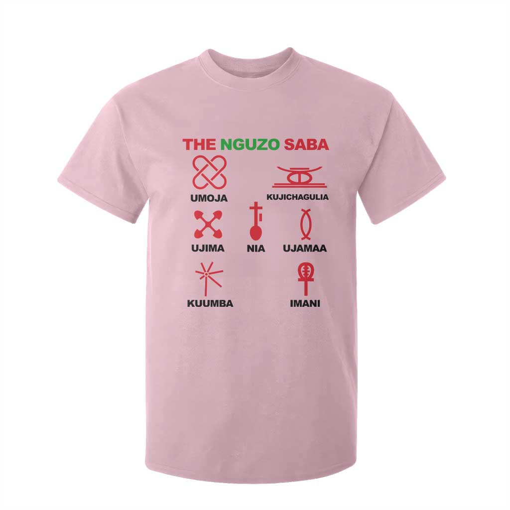 Nguzo Saba Seven Principles Of Kwanzaa Celebration Gift T Shirt For Kid TS12 Light Pink Print Your Wear