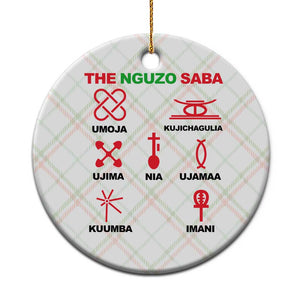 Nguzo Saba Seven Principles Of Kwanzaa Celebration Gift Ceramic Ornament TS12 1pc Christmas Plaid Print Your Wear