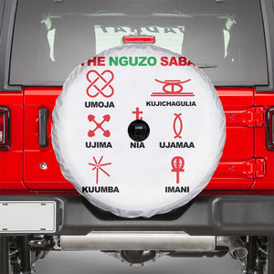 Nguzo Saba Seven Principles Of Kwanzaa Celebration Gift Spare Tire Cover TS12 White Print Your Wear