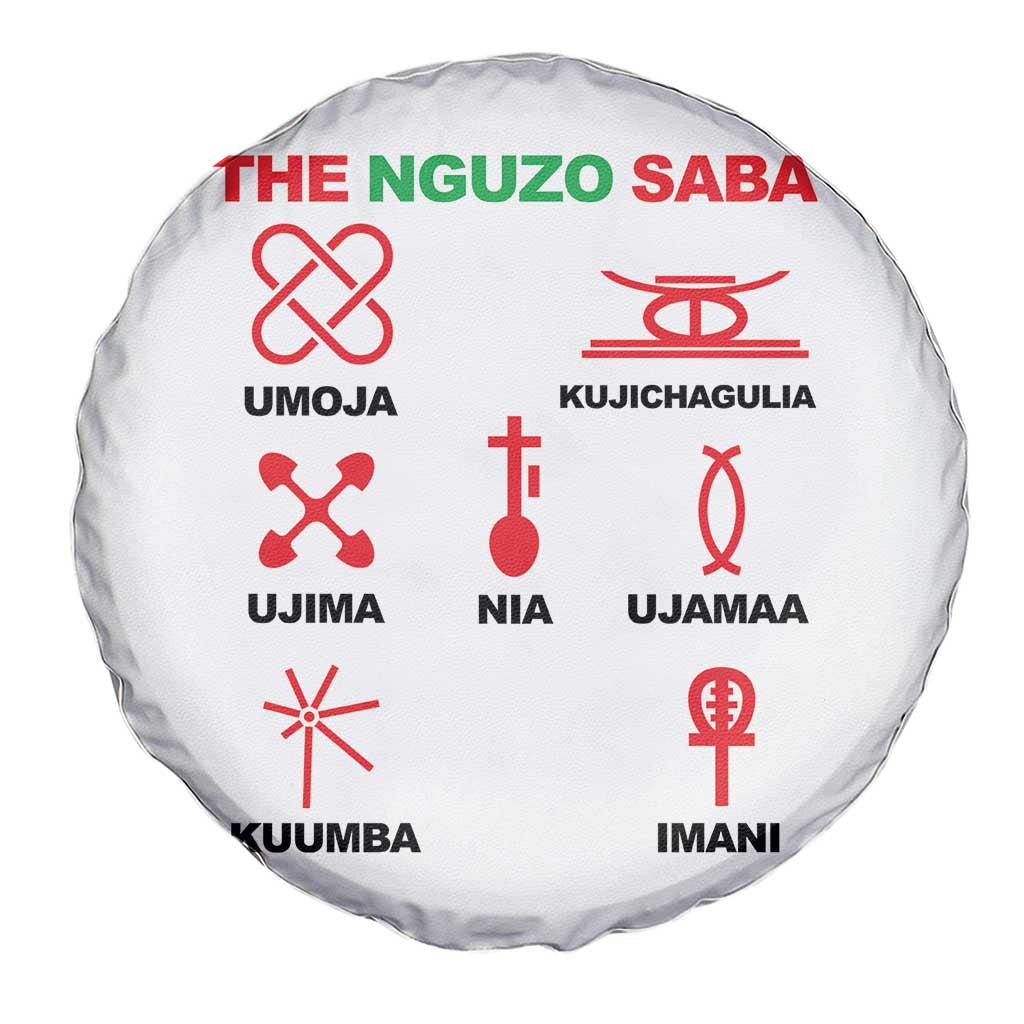 Nguzo Saba Seven Principles Of Kwanzaa Celebration Gift Spare Tire Cover TS12 Print Your Wear