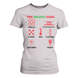 Nguzo Saba Seven Principles Of Kwanzaa Celebration Gift T Shirt For Women TS12 Ice Gray Print Your Wear
