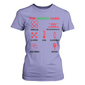 Nguzo Saba Seven Principles Of Kwanzaa Celebration Gift T Shirt For Women TS12 Violet Print Your Wear