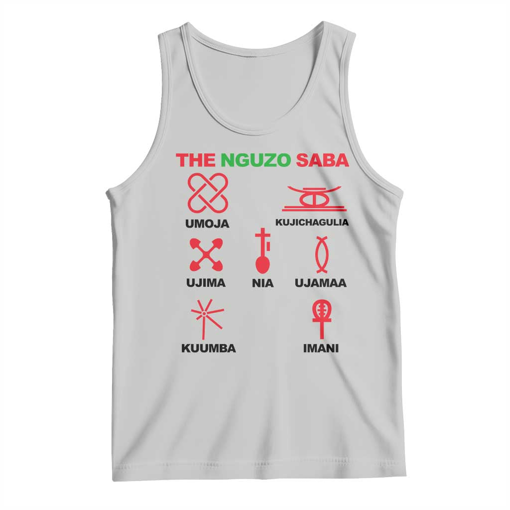 Nguzo Saba Seven Principles Of Kwanzaa Celebration Gift Tank Top TS12 Ash Print Your Wear