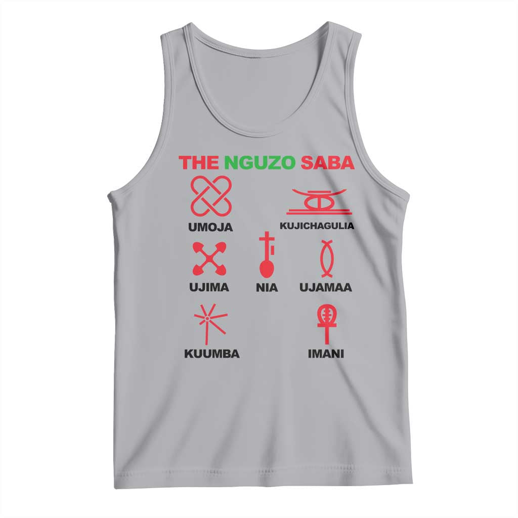 Nguzo Saba Seven Principles Of Kwanzaa Celebration Gift Tank Top TS12 Athletic Heather Print Your Wear