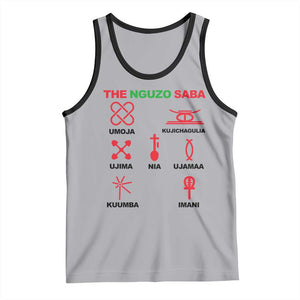 Nguzo Saba Seven Principles Of Kwanzaa Celebration Gift Tank Top TS12 Athletic Heather Black Print Your Wear