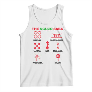 Nguzo Saba Seven Principles Of Kwanzaa Celebration Gift Tank Top TS12 White Print Your Wear
