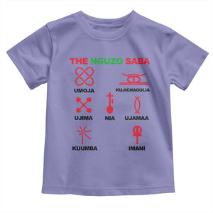 Nguzo Saba Seven Principles Of Kwanzaa Celebration Gift Toddler T Shirt TS12 Violet Print Your Wear
