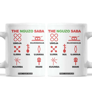 Nguzo Saba Seven Principles Of Kwanzaa Celebration Gift Coffee Mug TS12 White Print Your Wear