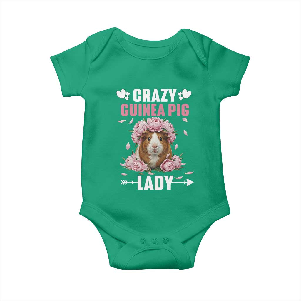 Funny Crazy Guinea Pig Lady Baby Onesie Cavy Mom Gift TS12 Irish Green Print Your Wear