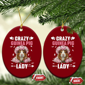 Funny Crazy Guinea Pig Lady Ceramic Ornament Cavy Mom Gift TS12 Print Your Wear