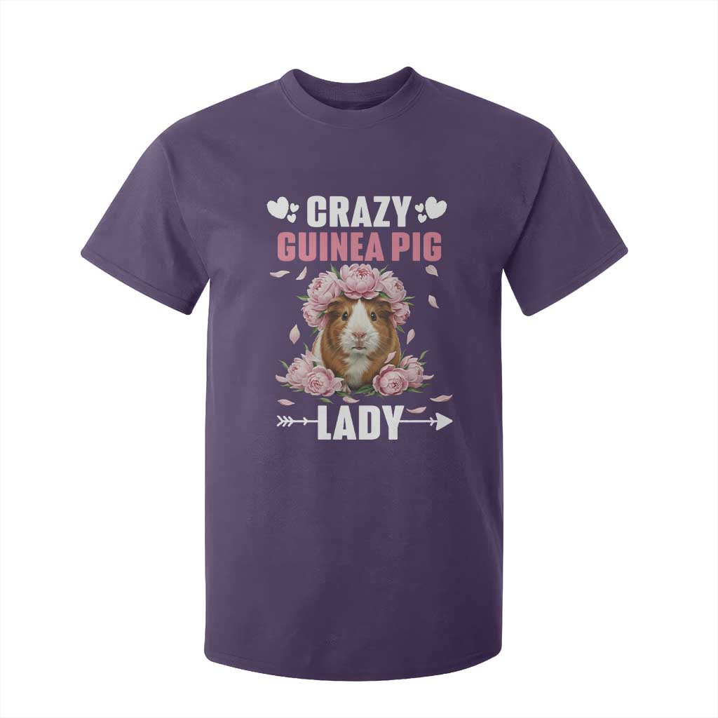 Funny Crazy Guinea Pig Lady T Shirt For Kid Cavy Mom Gift TS12 Purple Print Your Wear