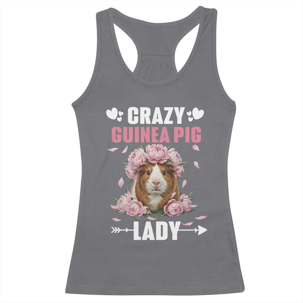 Funny Crazy Guinea Pig Lady Racerback Tank Top Cavy Mom Gift TS12 Charcoal Print Your Wear