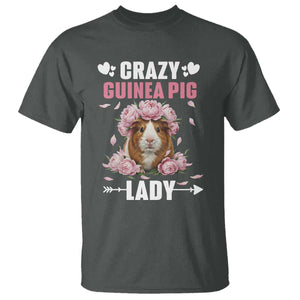 Funny Crazy Guinea Pig Lady T Shirt Cavy Mom Gift TS12 Dark Heather Print Your Wear