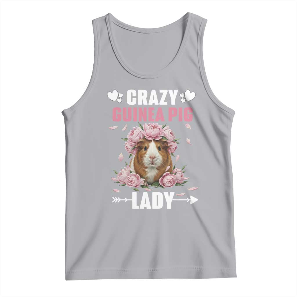 Funny Crazy Guinea Pig Lady Tank Top Cavy Mom Gift TS12 Athletic Heather Print Your Wear