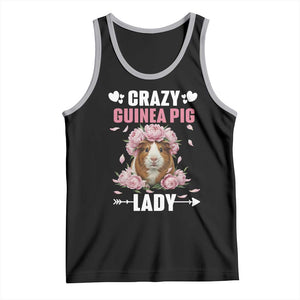 Funny Crazy Guinea Pig Lady Tank Top Cavy Mom Gift TS12 Black Athletic Heather Print Your Wear