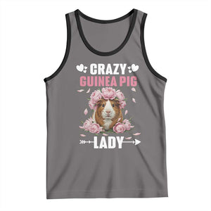 Funny Crazy Guinea Pig Lady Tank Top Cavy Mom Gift TS12 Deep Heather Black Print Your Wear
