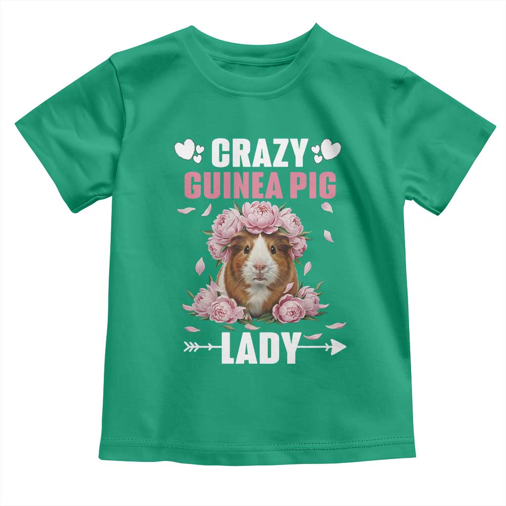 Funny Crazy Guinea Pig Lady Toddler T Shirt Cavy Mom Gift TS12 Irish Green Print Your Wear