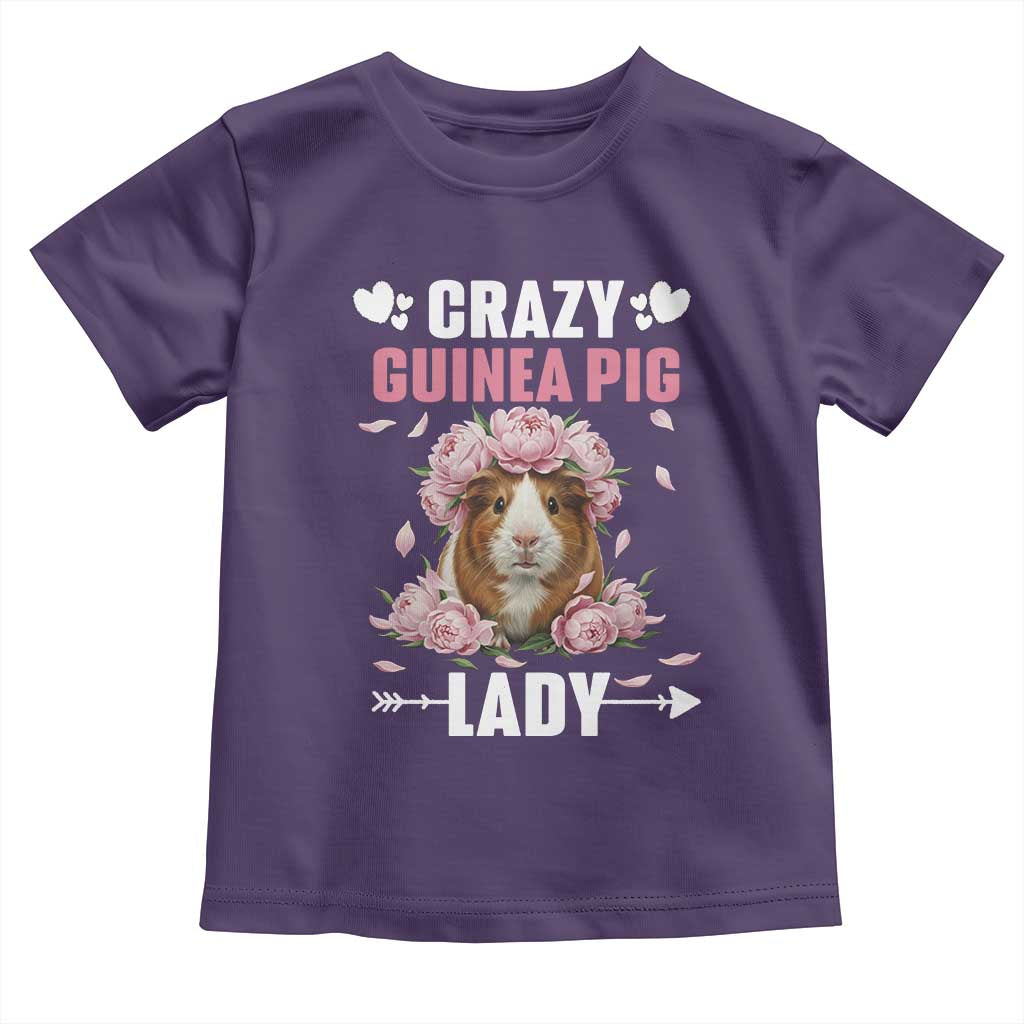 Funny Crazy Guinea Pig Lady Toddler T Shirt Cavy Mom Gift TS12 Purple Print Your Wear